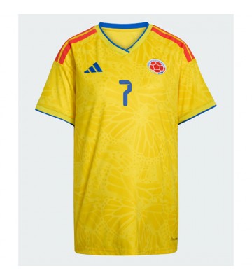Colombia Luis Diaz #7 Hjemmebanetrøje Dame VM 2026 Kortærmet